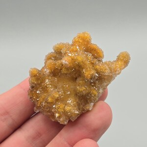 Golden Druzy Quartz Cluster with Phantom – Charcas, Mexico