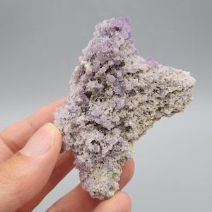 Botryoidal Amethyst Chalcedony with Microcrystalline Quartz Coating and Purple Spheres