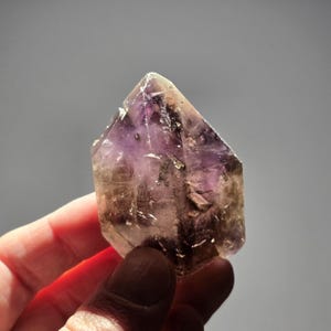 Smoky Amethyst Quartz with White Quartz Growth from Nigeria