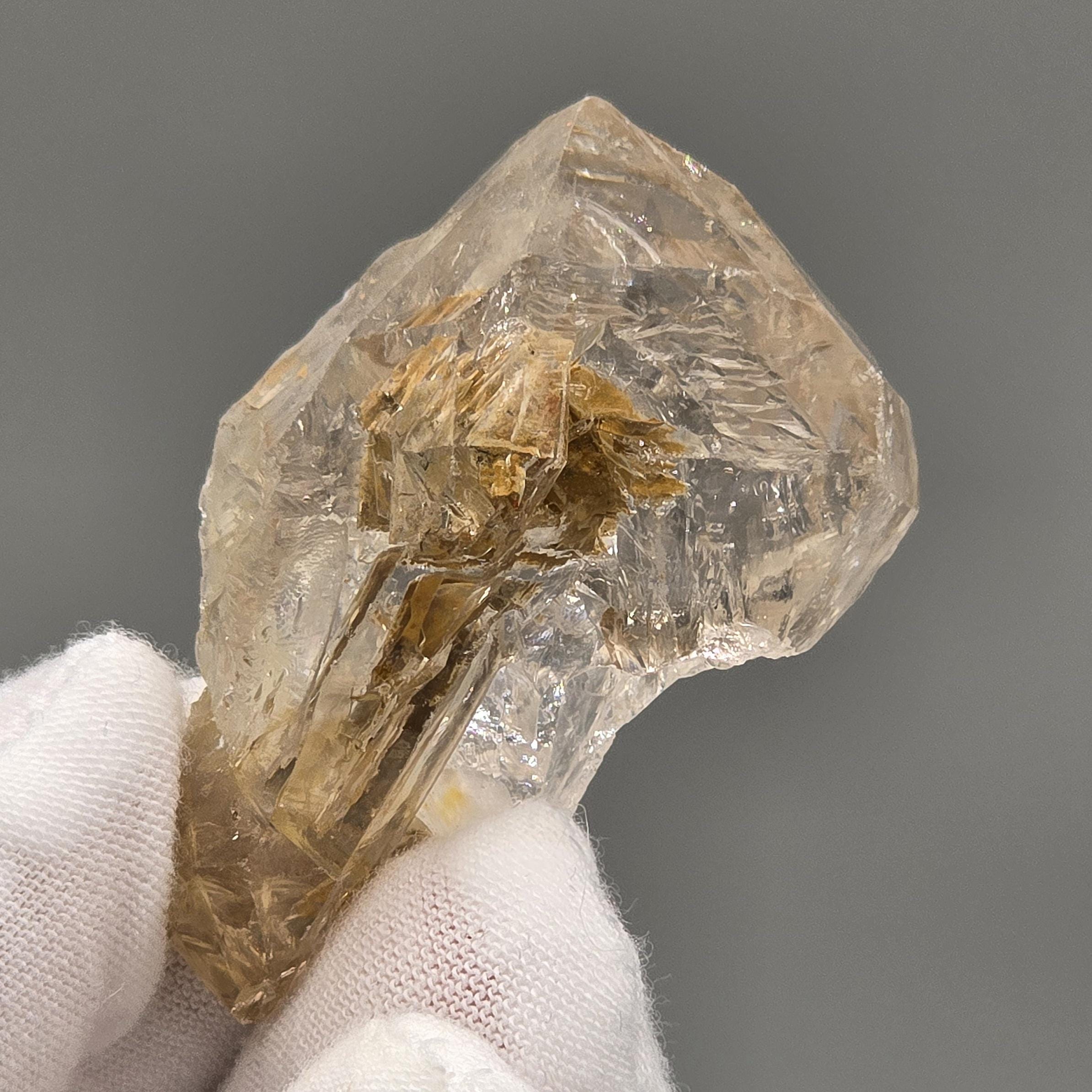 Fenster Quartz With Mica & Clay-phase Inclusions • Double