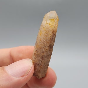 Rare Orange Amphibole Phantom Quartz from Nigeria