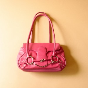 00s Vintage Bubblegum Pink Baguette Bag