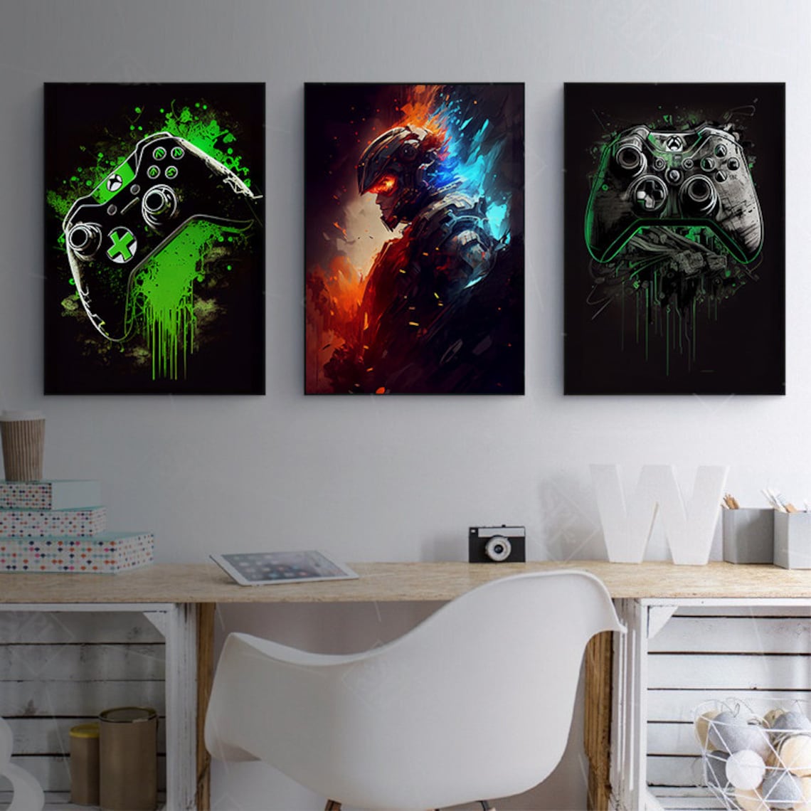 Set of 9 Cool Gaming Posters Video Game Print Printable Etsy