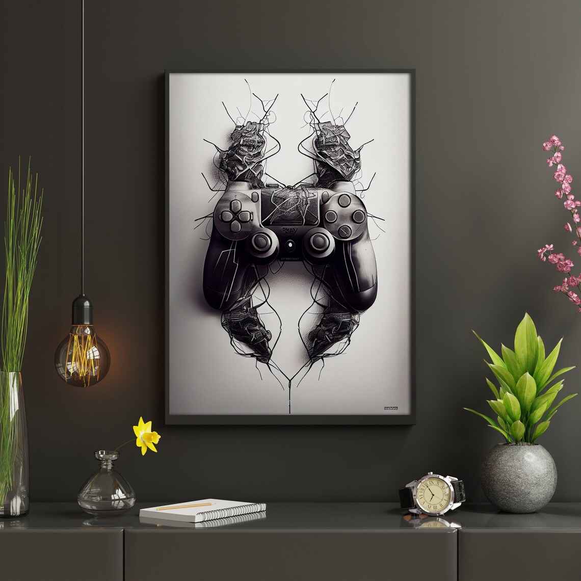 Gaming Design Poster Boys Room Decor Print Game Wall Art Teen Gaming