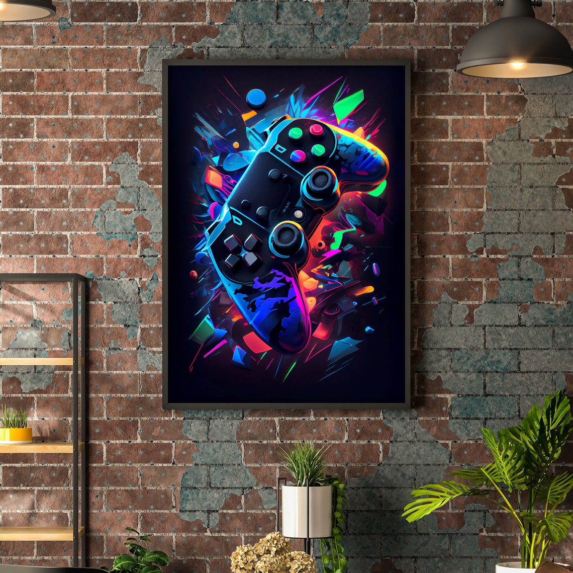 Gaming Console Poster, Printable Video Game Wall Art, Digital Video