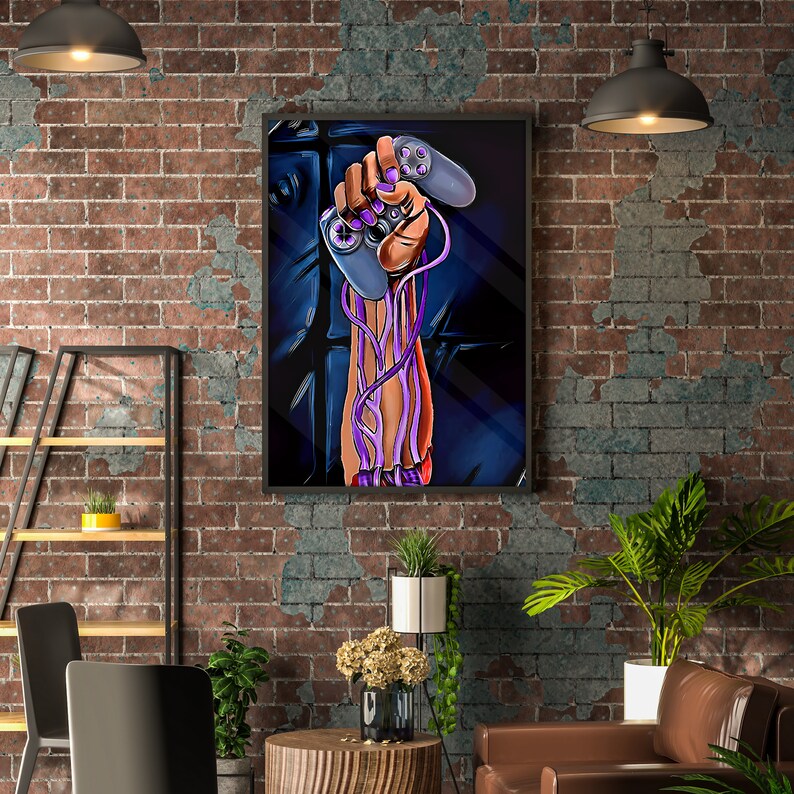 Video Game Poster, Printable Gaming Wall Art, Digital Video Game Art