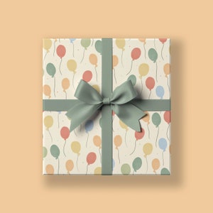 Luftballons Geschenkpapier | 50x70cm | Alle Anlässe | Farbenfrohes Design | Geschenkverpackung zum Geburtstag | Geschenkpapier