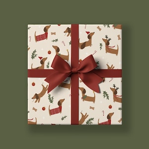 Wursthund Geschenkpapier | 50x70cm | Farbenfrohes Design | Geschenk Bogen