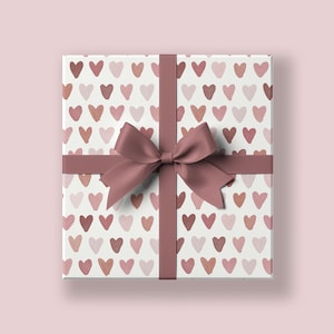 Foglio di carta da regalo a forma di cuore / 50 x 70 cm / Tutte le occasioni / Design a forma di cuore / Carta da regalo per compleanno / Carta da regalo