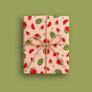 Watermelon Pattern Wrapping Paper | Hand Drawn Design