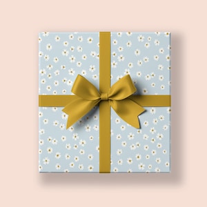 Foglio di carta da regalo con fiori di margherita / 50 x 70 cm / Tutte le occasioni / Design floreale / Regalo floreale / Carta da regalo per compleanni / Carta da regalo