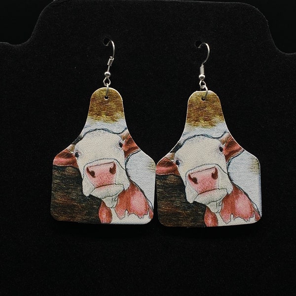 Cow Earrings - Etsy