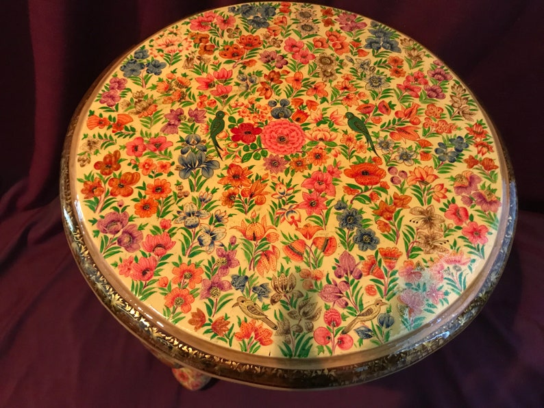 Mini Table Paper Mache/ Wood Kashmir Etsy