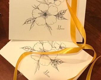 Hawaiian Hibiscus, 10 Notecards