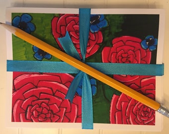 Spring Roses, 10 Notecards