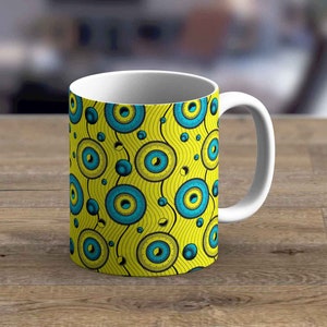 Fabric 54 - African style mug, Coffee Mug Gift, African print mugs, Coffee Gift, unique coffee mugs, Best Seller, Ankara gifts mugs