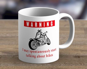 Waarschuwing - Koffie Mok Gift, Motor Mok, Best Seller, Motor Mok, Biker Gift, Cadeau voor Motor Lover