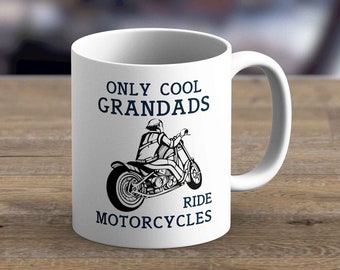 Alleen coole opa's - Koffie mok Gift, Motor Mok, Best Seller, Motor Mok, Biker Gift, Cadeau voor motorliefhebber