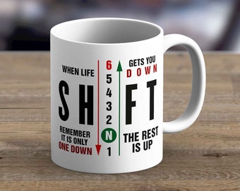 When life gets you down -  Motorcycle Gift, Motorbike Gifts, Funny Gifts for Biker, Motorcycling Gifts, Motorbike Mug for Him, Men