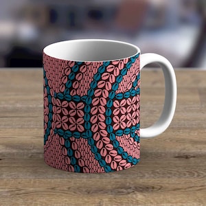 Fabric 58 - African style mug, Coffee Mug Gift, African print mugs, Coffee Gift, unique coffee mugs, Best Seller, Ankara gifts mugs