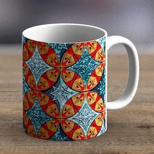 Fabric 9 - Gift Ideas Presents, African American Mug, wedding gifts, unique coffee mugs, Ankara gifts mugs, African style mug, Best Seller
