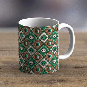 Fabric 1 - Coffee Mug Gift, Coffee Gift, wedding gifts, unique coffee mugs, printed mugs, Ankara gifts mugs, African American Mug