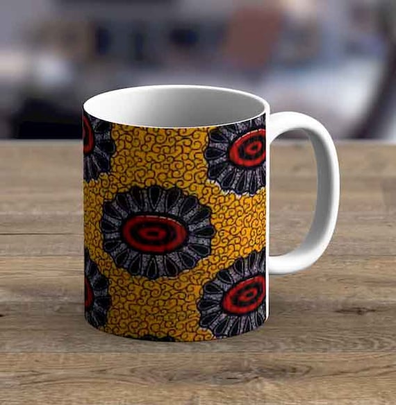 8 oz coffee mug with barber pole design Barber Pole SVG  Heather Roberts Art