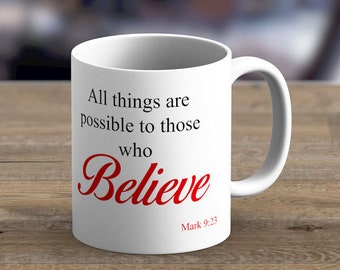 Toutes choses - Citation de verset biblique sur tasses, Mug avec citation de verset biblique, Tasse de citation biblique, Tasse cadeau Bible, Mug chrétien, best-seller