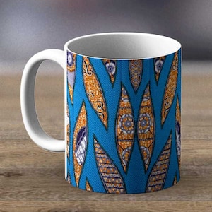 Fabric 33 - Gift Ideas Presents, African American Mug, wedding gifts, unique coffee mugs, Ankara gifts mugs, African style mug, Best Seller,