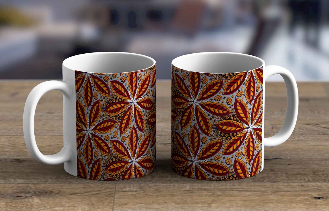 Fabric 61 African Style Mug, Coffee Mug Gift, African Print Mugs
