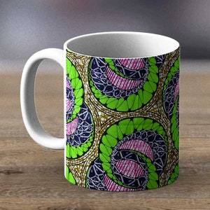 Fabric 116 - Gift Ideas Presents, African American Mug, wedding gifts, unique coffee mugs, Ankara gifts mugs, African style mug, Best Seller