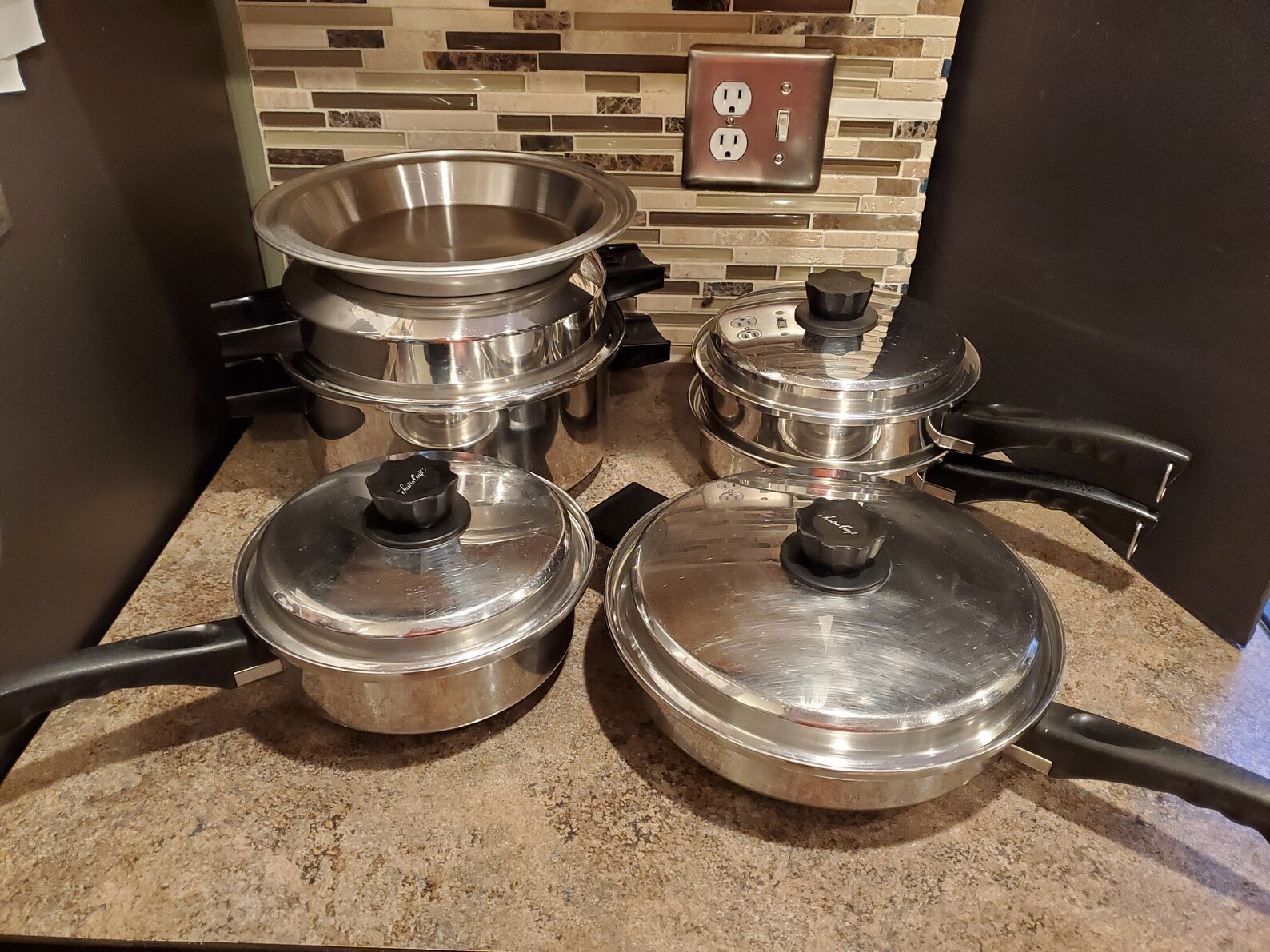 Vintage Lustre Craft 10 Piece Set Stainless Steel Cookware Etsy