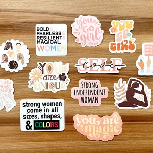 Motivational-Holic Sticker Bundle Self Care Unique Strong Independent Resilient Bold Fearless Magical Women You Are Magic You Go Girl
