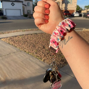 Motivational-Holic Scrunchie Keychain Wristlet in different colors