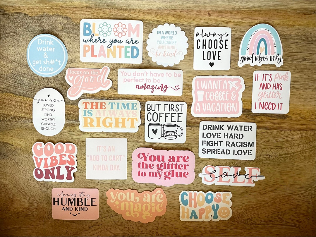 Motivational-holic Sticker Bundle Motivational Quotes Statement Good ...
