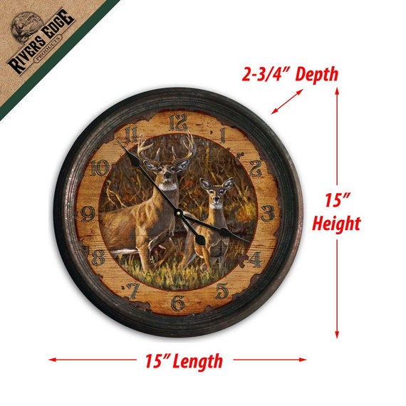 Rivers Edge Products 15" Metal Clock 3 To Choose From 