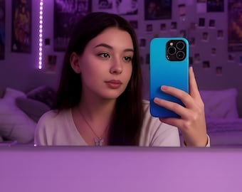 Blue Gradient iPhone 16 Pro Max Tough Case | Dual Layer Protective Phone Cover | Samsung Galaxy