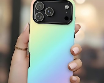 Pastel Rainbow Gradient Tough Phone Case | Aura Aesthetic iPhone Case | Soft Colorful Ombre Cover | Cute Trendy Gift