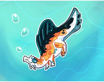 Koi Spinosaurus Sticker | Glossy & Sparkly Dinosaur Art