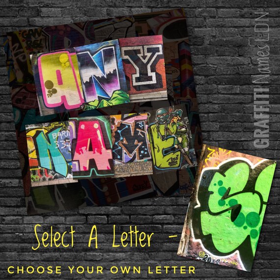 Graffiti Letter S 6x4 Print To Create Etsy