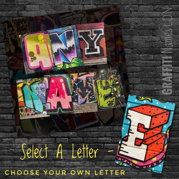 Graffiti Letter E 6x4 Print To Create Etsy