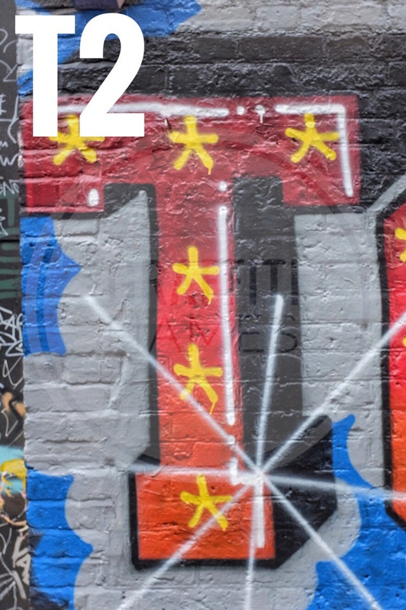 Graffiti Letter T 6x4 Print To Create Etsy
