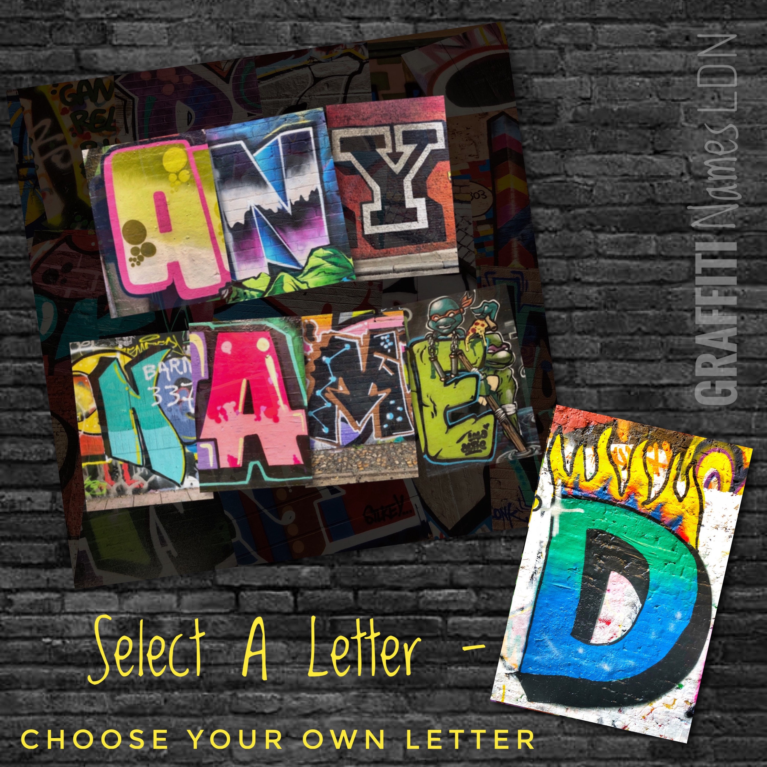 Graffiti Letter D 6x4 Print To Create Etsy Singapore