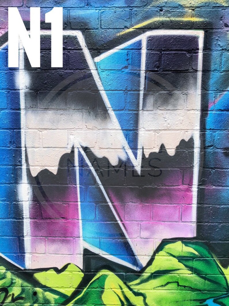 Graffiti Letter n 6x4 Print to Create - Etsy