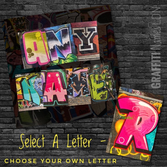 Graffiti Buchstabe R 6 X 4 Druck Um Etsy