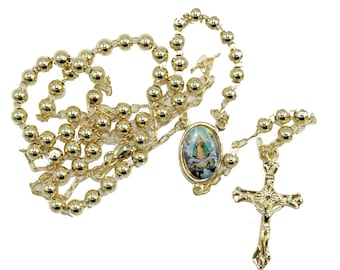 Caridad del Cobre Rosary Necklace 18 Inch - Yoruba Rosary 18 inch - Charity