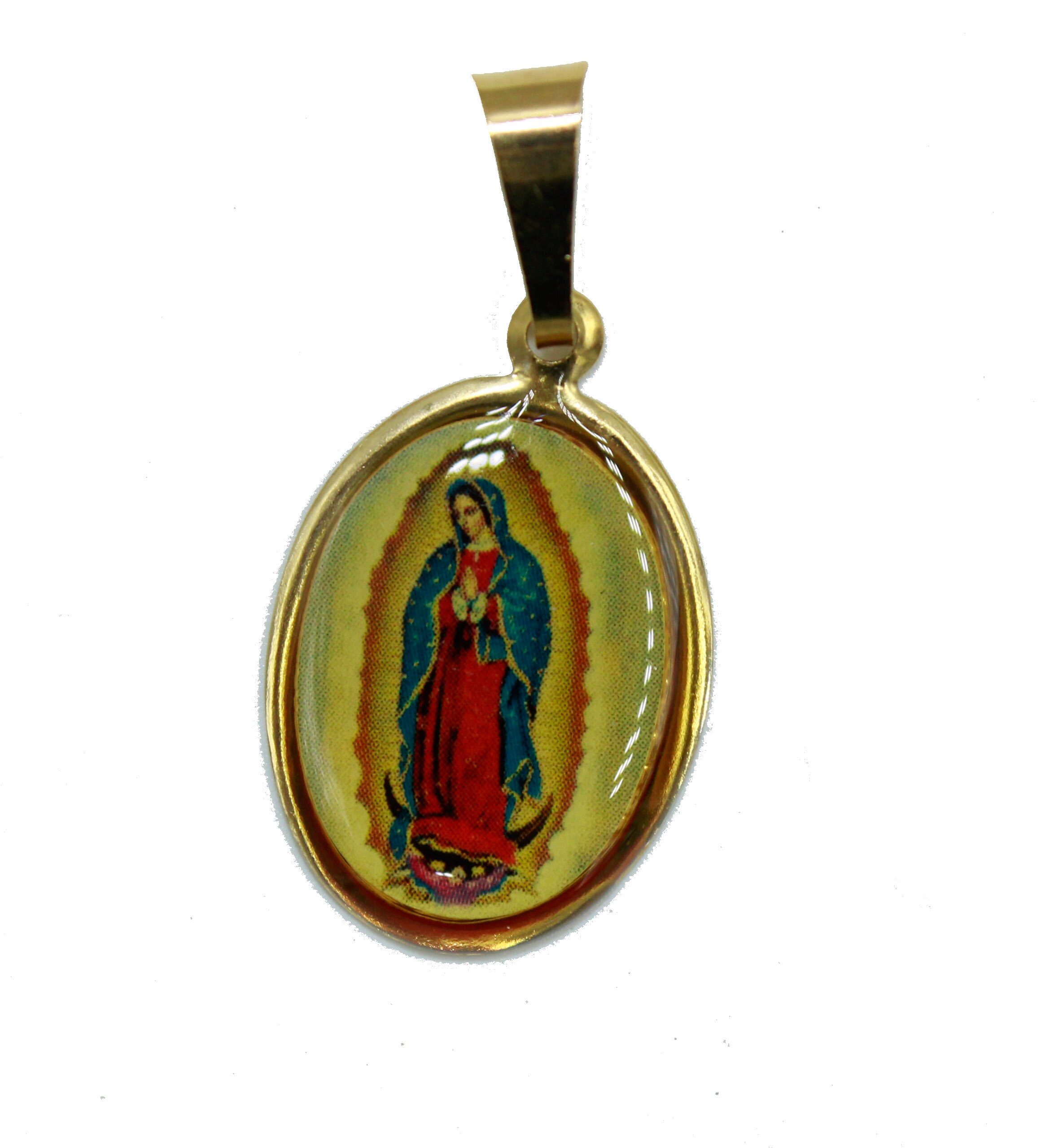 Virgen de guadalupe gold medallion deals