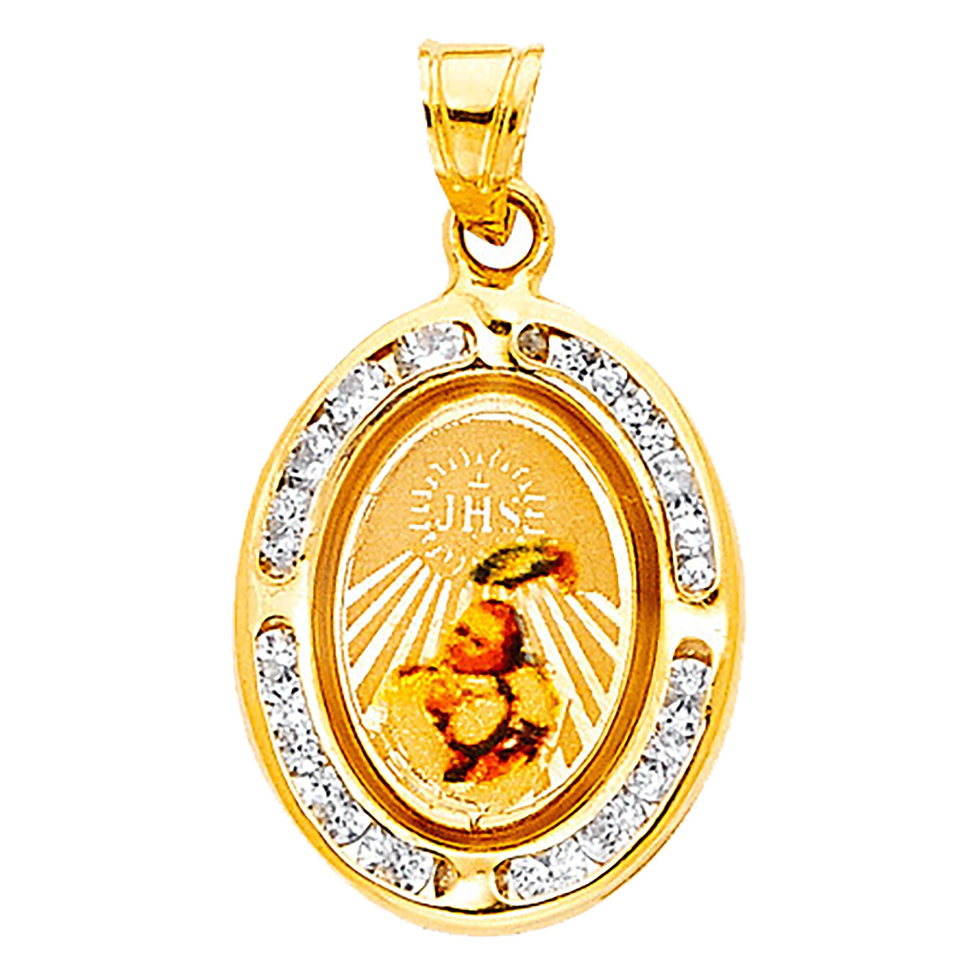 Baptism Medal 14k Solid Gold Mi Bautizo14k Gold Medal Etsy UK