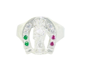 Details about 925 Sterling Silver Ring Santa Muerte Horseshoe Anillo De Plata Herradura 11 Details about 925 Sterling Silver Ring Santa Muerte Horseshoe Anillo De Plata Herradura 11