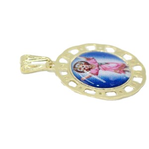 18K Gold Plated Divino Niño Jesus Necklace 18 Inch Religious Jewelry With CZ Stones